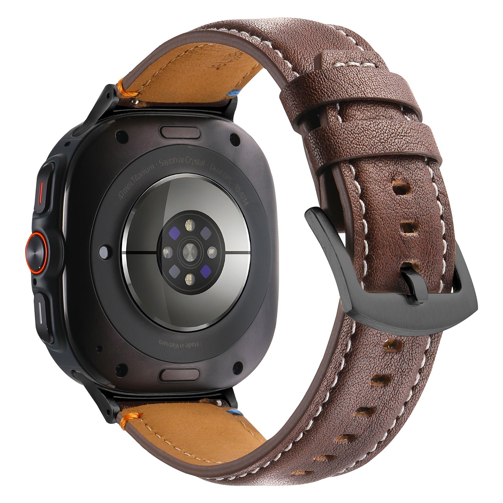 Для Samsung Galaxy Watch Ultra 47 мм Запасной ремешок Натуральная кожа теленка Ремешок для часов E
