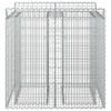 Gabion Raised Bed Set 2 Pcs Silver