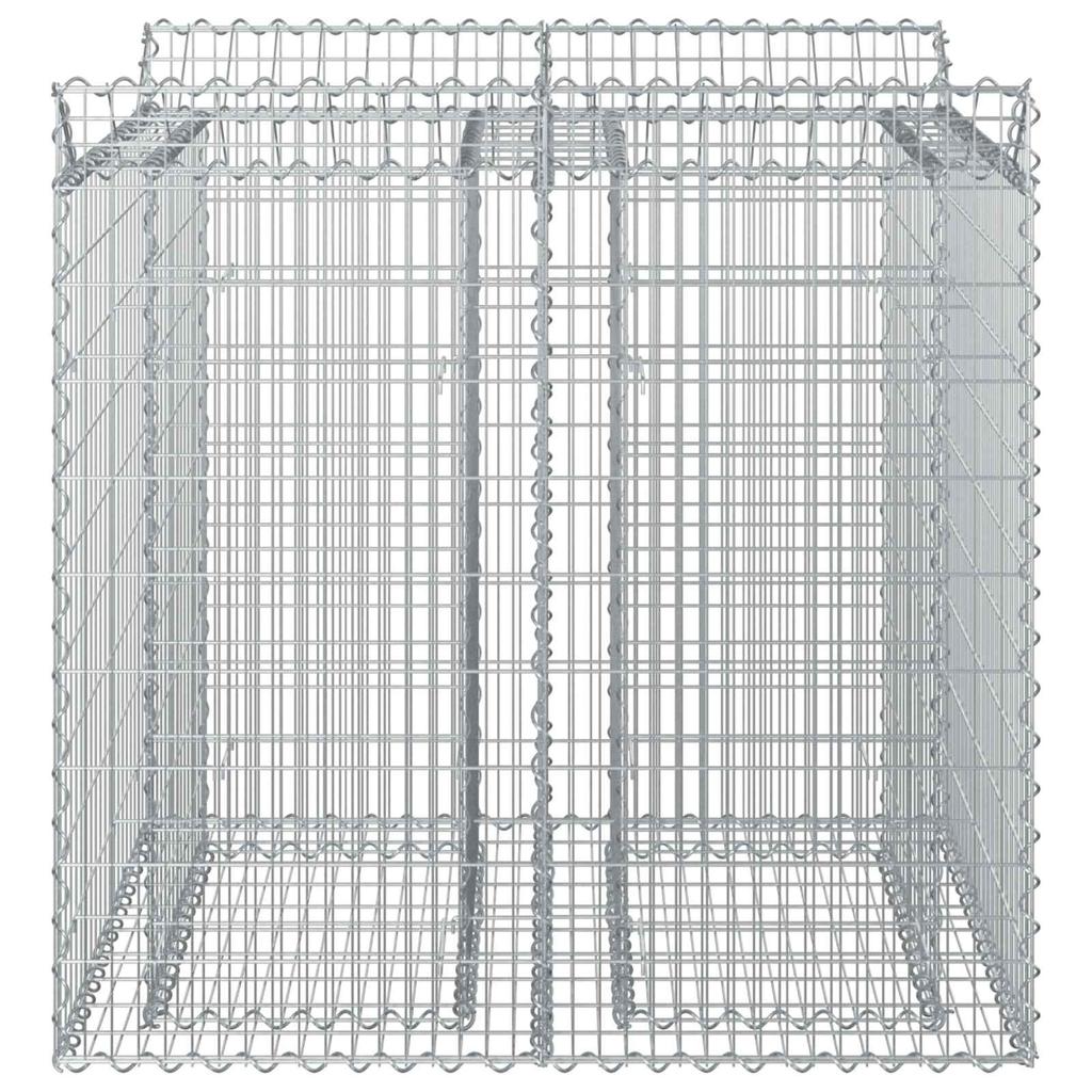 Gabion Raised Bed Set 2 Pcs Silver