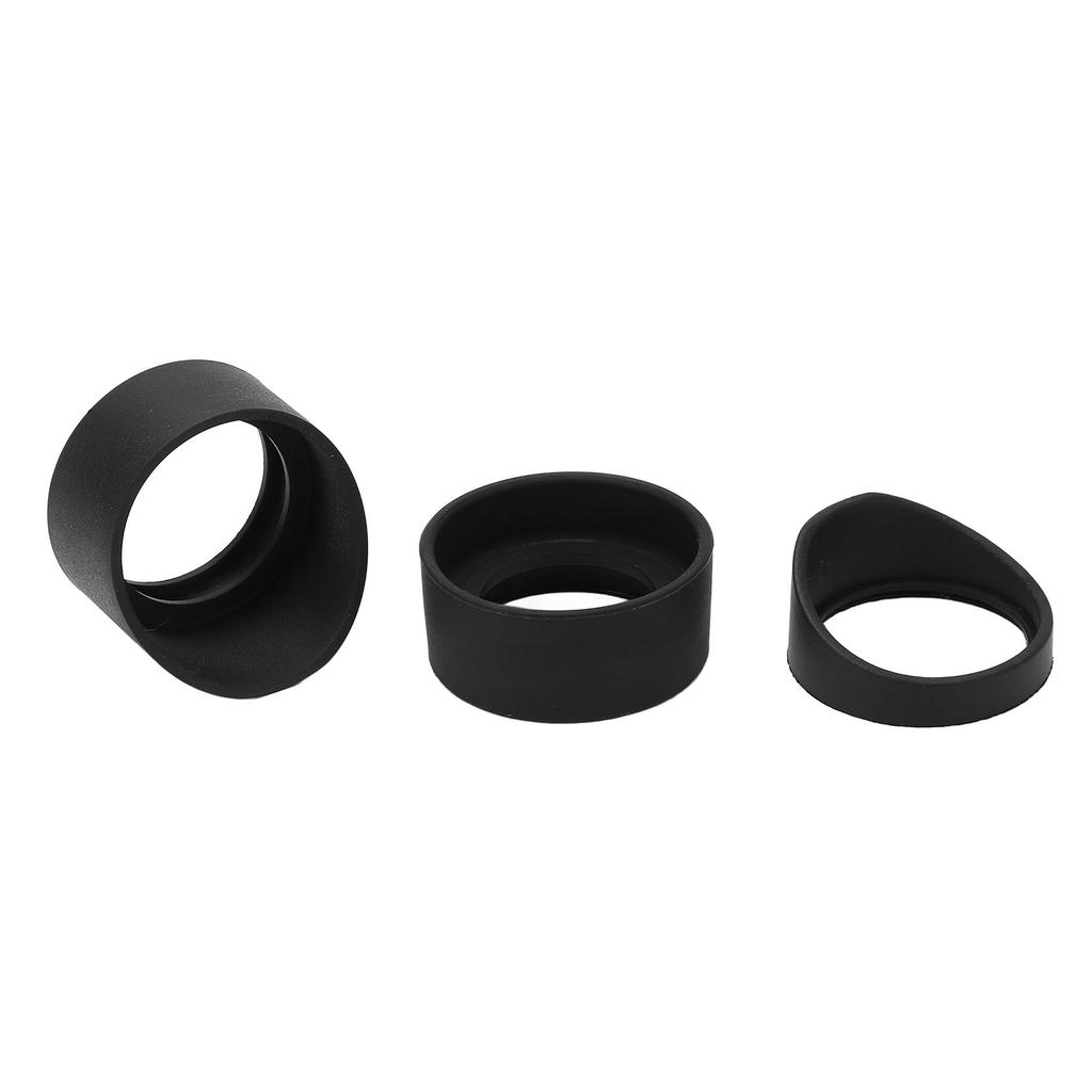 3pcs Microscope Eyepiece Eyeshields Soft Rubber Eyepiece Covers for AmScope SW SM ZM Microscope