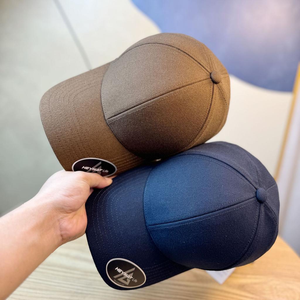 Peaked Cap Men's Large Brim Spring and Autumn Woolen Hat Large Head Circumference Soft Top Widened Brim Baseball Cap Women's Extended Brim