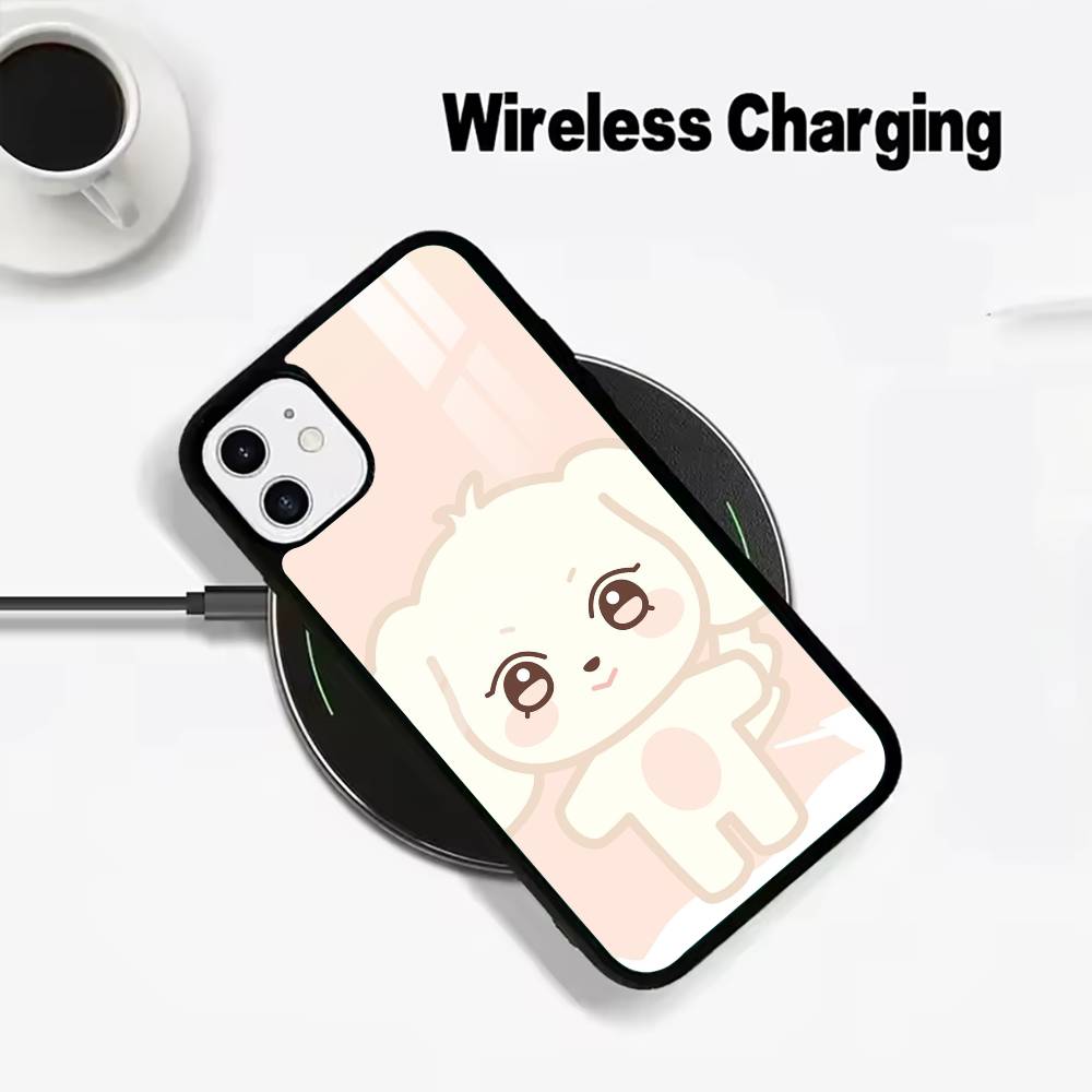 Cute-A-N-I-T-E-E-Z For IPhone17 16 15 14 13 12 11 Plus Pro Max Plus Wireless Charger Phone Case