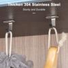 10Pcs Stainless Steel Screw Mounted Ceiling Hooks Under-Shelf Towel Robe Clothes Hook Heavy Duty Coat Hook Hanger