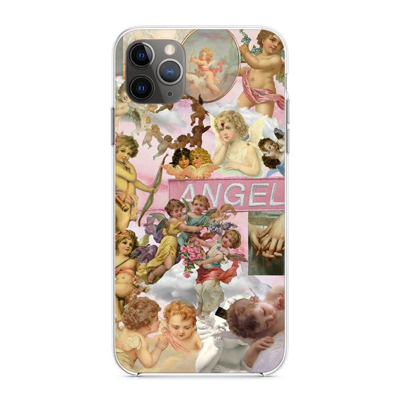 Soft Back Capa Classical Angel Modern art Phone Shell For Apple Transparent Iphone 5 5s 6 7 8 6s Plus X XR XSMAX SE 2020 11 PRO
