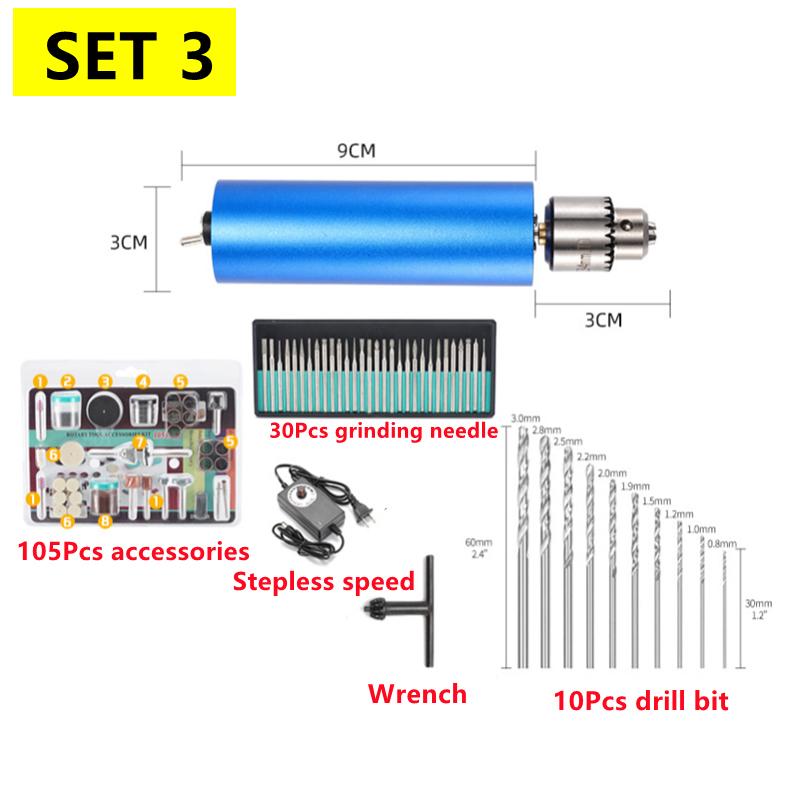 220V 13000rpm Stepless Speed-adjustable Handheld Mini Metal Electric Grinder Multifunct Polishing and Engraving Electric Drill