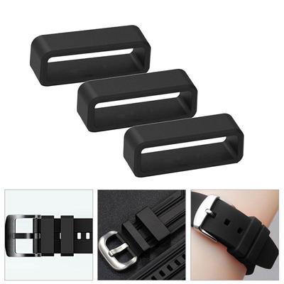 5 szt./1 szt. Czarny silikonowy pierścień mocujący pętlę do zegarka wymiana paska do zegarka obręcz 12 mm-30 mm
