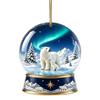 Hanging Holiday Decorations Christmas Crystal Ball Style Pendant with Rope, 2D Flat Acrylic Theme Pattern Decor Ornament for Tree Decoration