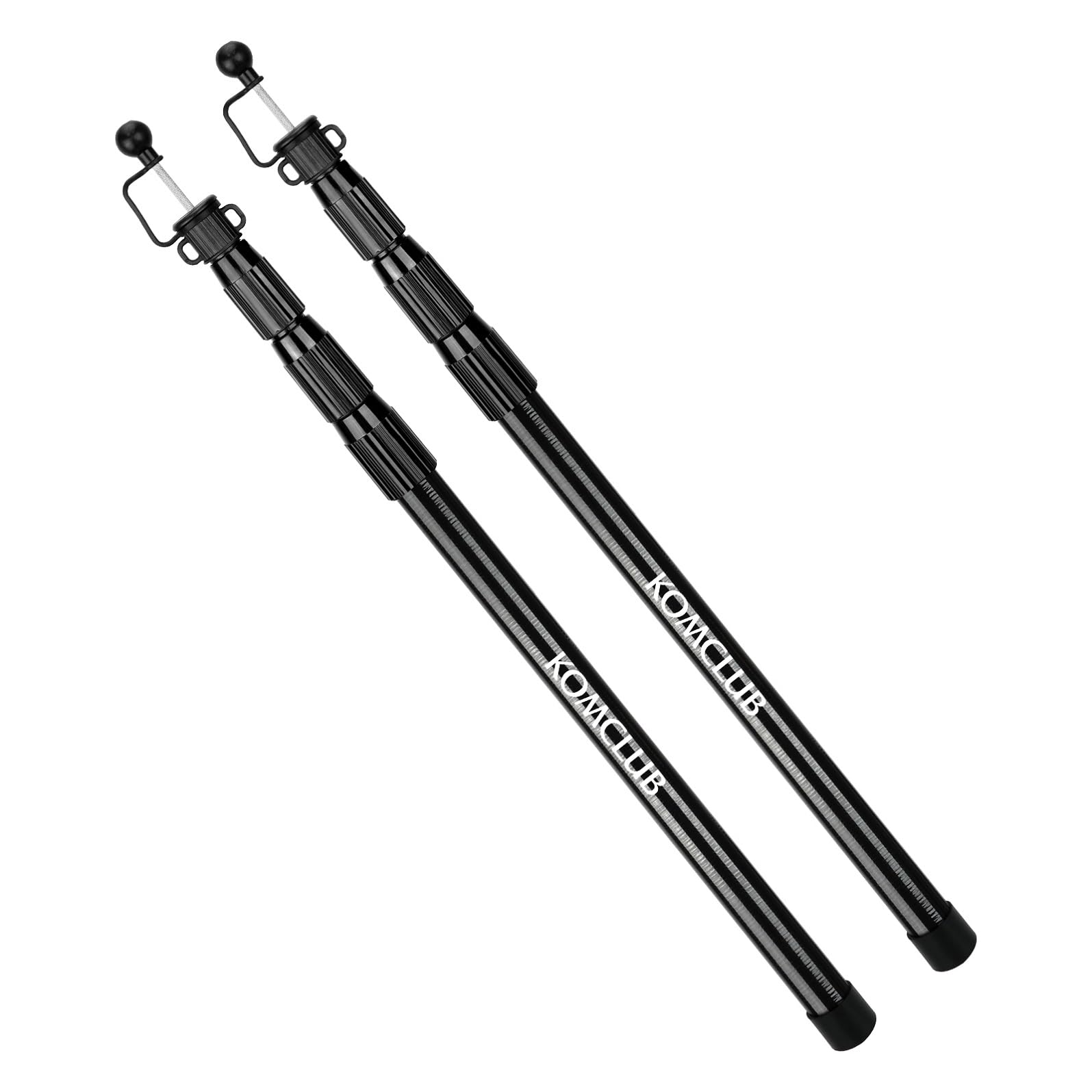

KOMCLUB Tarp Tent Telescoping Tarp Maximum Diameter 21mm to 3 Levels Set of 2 Height Sliding No Assembly Storage Bag Tarp For Camping Setup Pole,