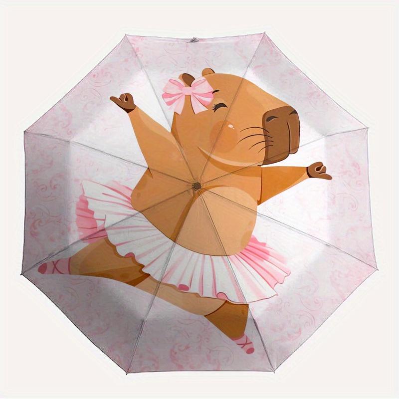 

1pc Ballerina Capybara Themed High-quality Umbrella,Automatic Opening and Closing Umbrella,Multi-functional Umbrella G0811027
