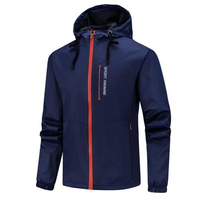 Veste Printemps et Automne Veste Hommes Sol Lâche Grande Taille Décontracté À Capuche Mince Été Sports De Plein Air Coupe-Vent