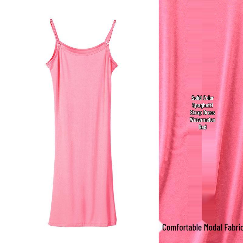 Women's Modal Anti-Transparent Slip Dress - Thin Base Body Shaping Camisole Lining