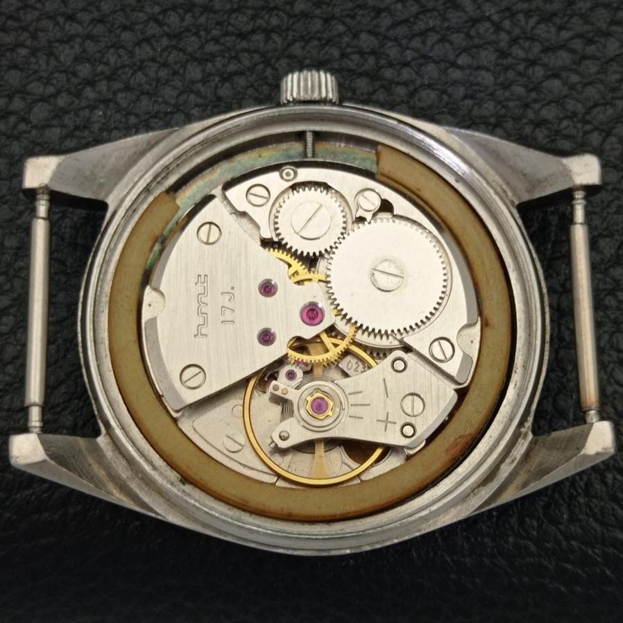 USED AUTHENTIC HMT JANATA MENS HAND-WINDING INDIAN WHITE DIAL WATCH A430086-2 R101-a430086