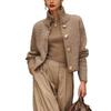 Women's Brown Tweed Short Jacket