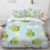 3D Printed Avocado Faces Bedding Set Boys Girls Twin Queen Size Cute Fruit Duvet Cover Pillowcase Bed Kids Adult