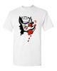 Ringer Tee T Shirt Vtg Tattoo Art American Traditional Big Bad Wolf Sailor