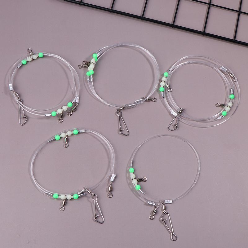 Angelzubehör Wirbel Nachtleuchtende Perlen Stifte Röhrchen Verbinder Angelwirbel 1 oder 2 Haken für Angelschnur und Gewicht