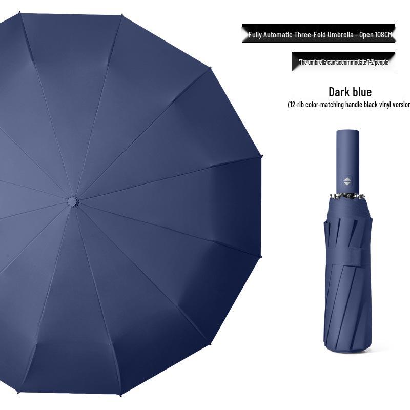 Dual-Use Extra-Large Folding Umbrella: Anti-UV, Rain or Shine, For Two