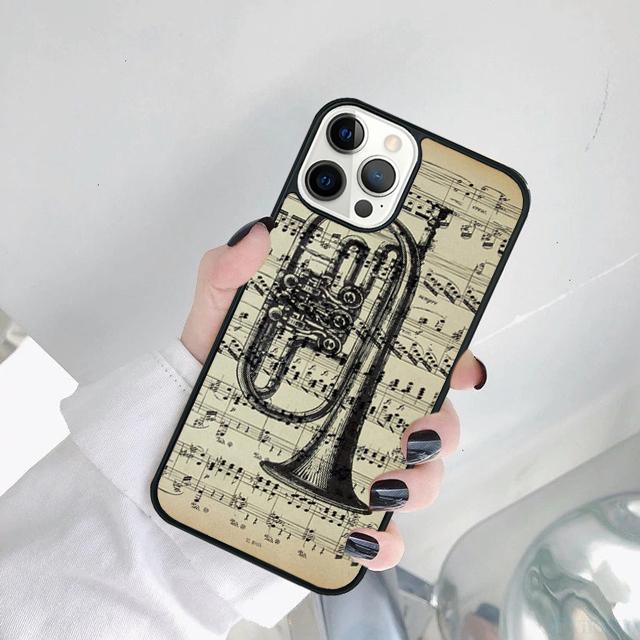 Music Violin dance piano papaer Phone Case For iPhone 17 Air 15 16 14 11 12 13 Pro MAX Plus