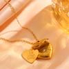 Explosive Necklace Light Luxury K Love Photo Frame Pendant Can Be Engraved Titanium Steel High-end Couple Necklace Jewelry