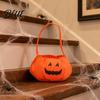 Kinderfreundliche Leckerchentasche oder Eimer Süßigkeiten Kinder für Halloween Kürbis Kleiner Trick Vlies Weicher Gesichts-Korb mit Griff Party