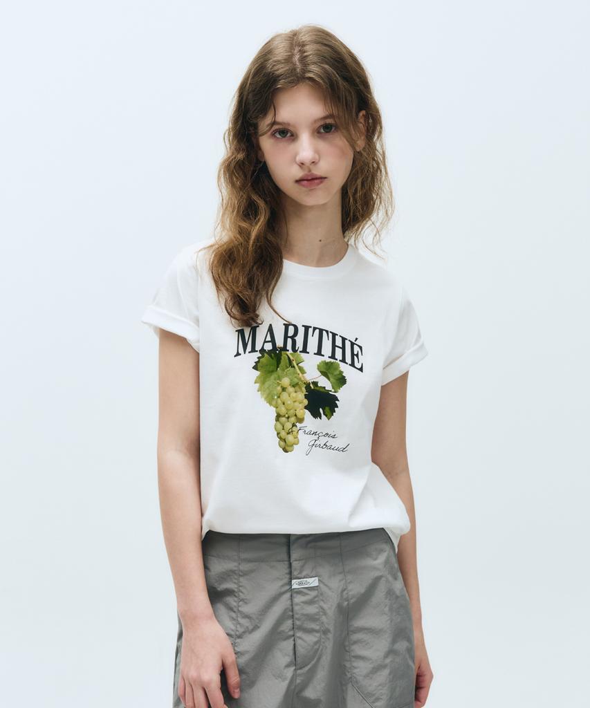 Malittepeulangsowajeobeo W Grape Graphic Tee White