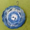 1pc Metal Ocean-Themed Wind Chime with 360° Rotating Shark & Wave Design, Artistic Garden Decor for Patio, Balcony