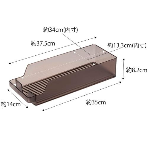 Yamazaki Tower Refrigerator Can Storage, Black, Approx. W37.5 x D14 x H8.2cm, 5767, for Refrigerator Storage