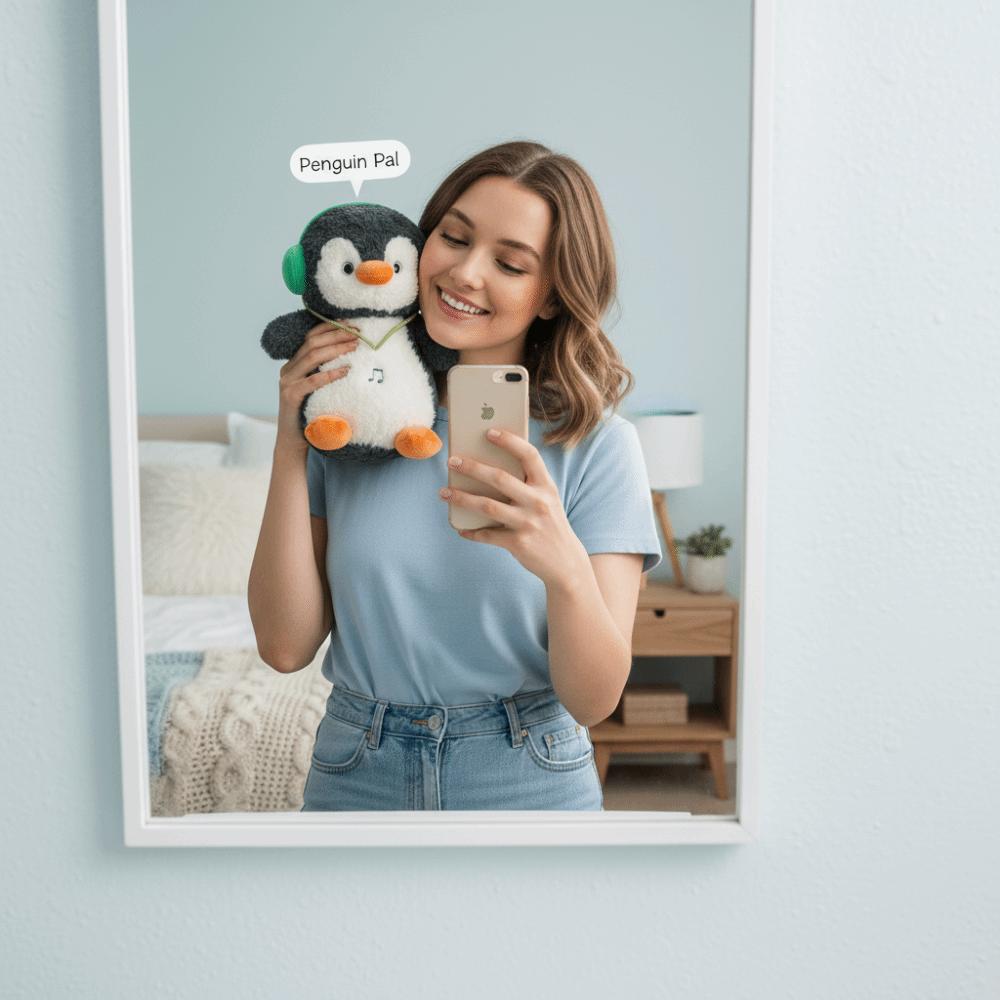 Soft Material Penguin Plush Toy Cartoon Style Soft Doll Animal Doll Throw Pillow  Christmas Present