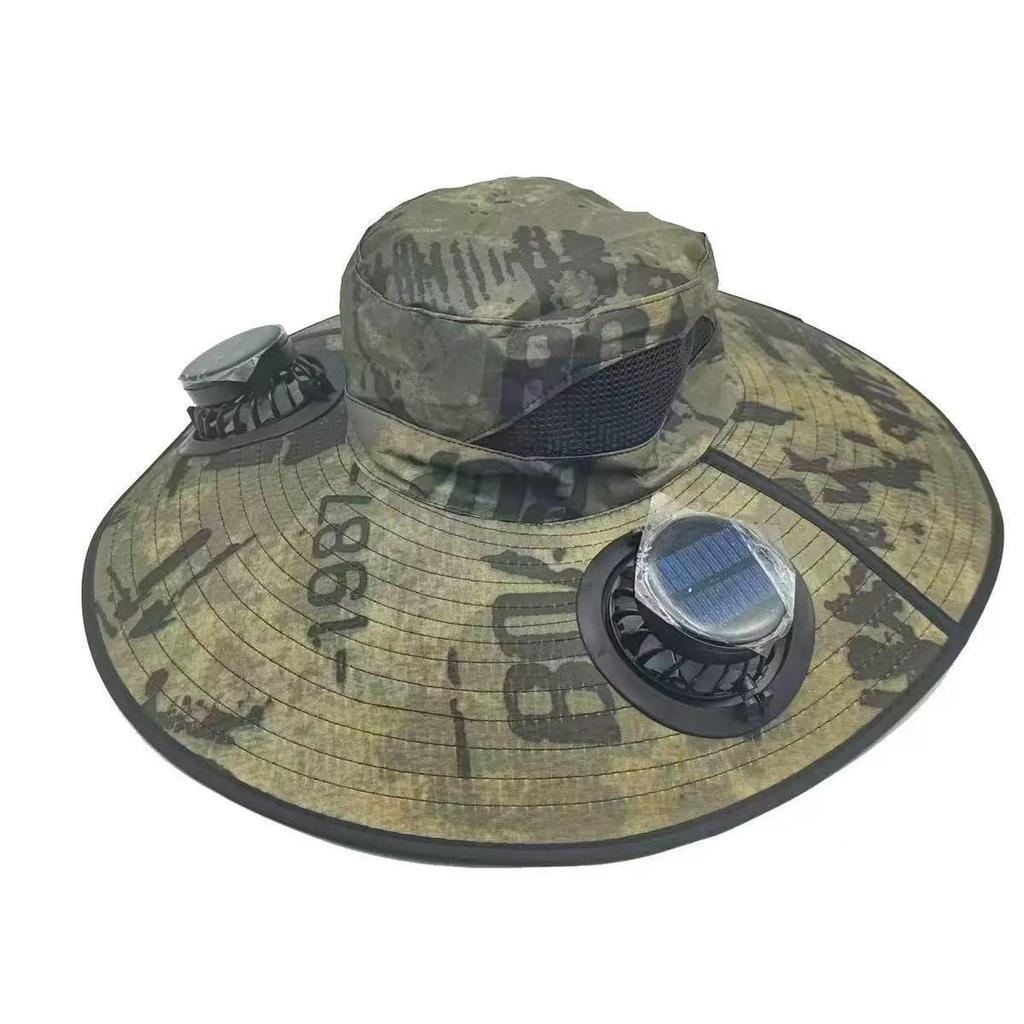 Solar-Powered Rechargeable Dual-Fan Fishing Hat for Sun Protection