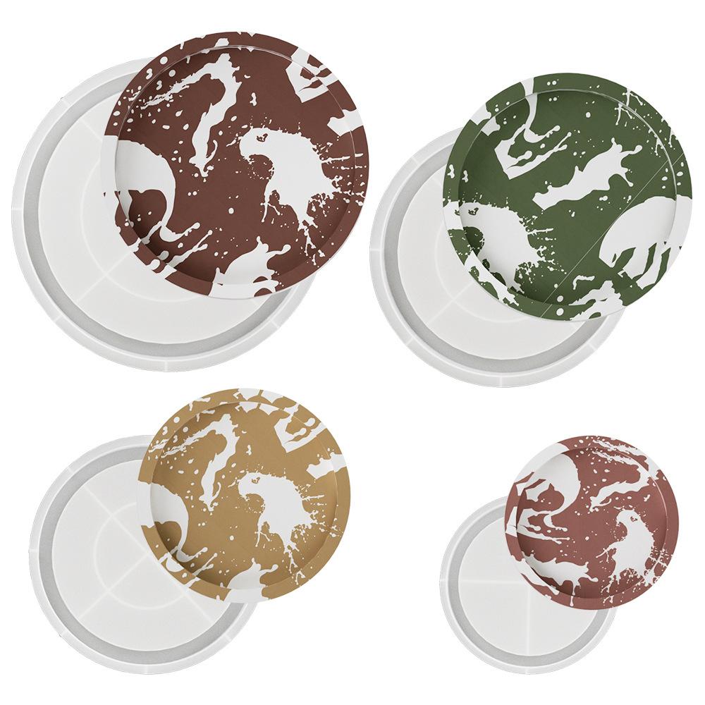 DIY Dropper Mold, Gypsum Cement, Disc, Round Dish Mold, Large Circle, Storage Tray, Flowerpot Base, Silicone Mold