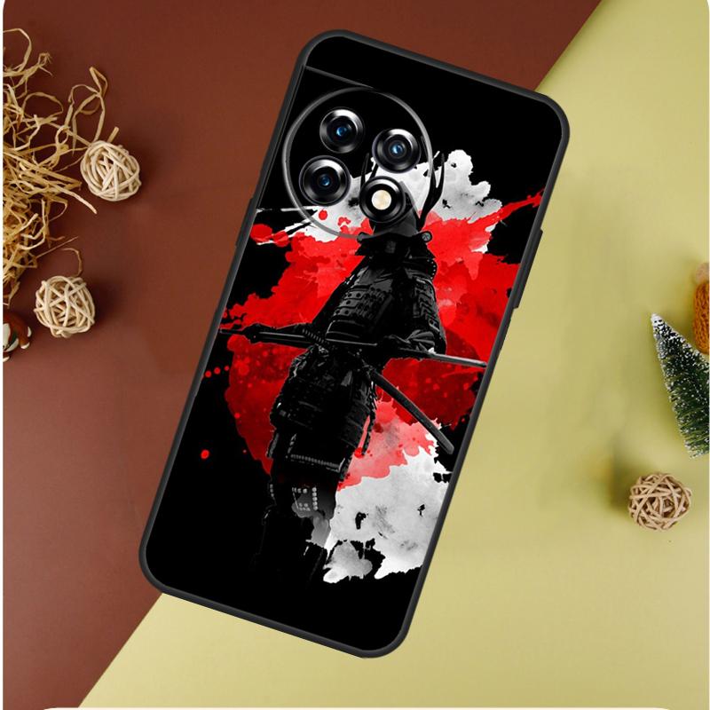 Japanese Samurai Warrior For OnePlus 13 13R 12 12R 11 9 10 Pro 8T 9RT 10T 10R Nord 4 CE 2 3 Lite N20 N30 Phone Case