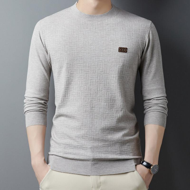 Herbst und Winter Neue männer Rundhals Pullover Dünnen Pullover männer Lange ärmeln Casual Männer Bottom Shirt top
