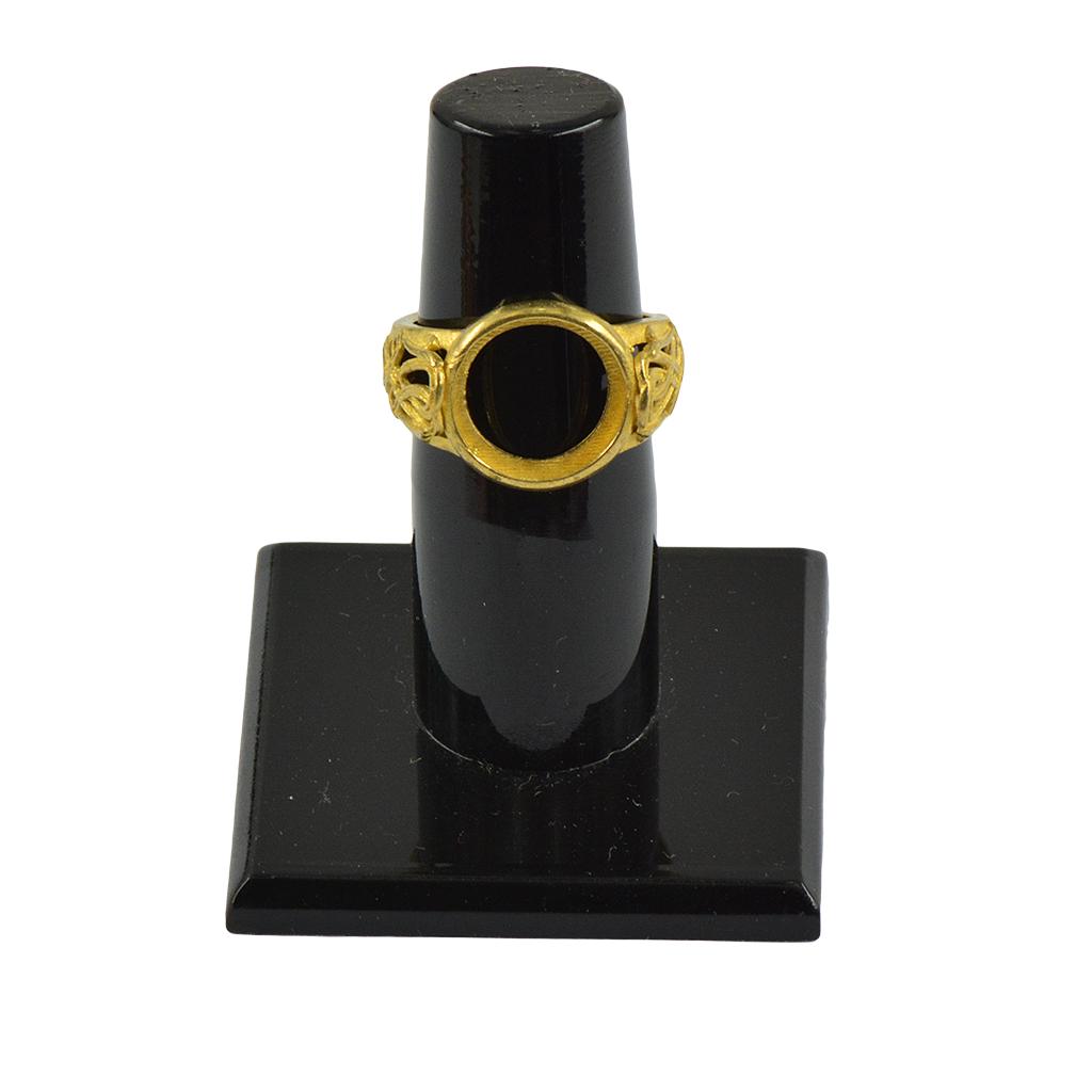 

Филигранные полые кольца с цветком, заготовки для кабошонов, регулируемые ювелирные изделия ручной работы 12mm золотой