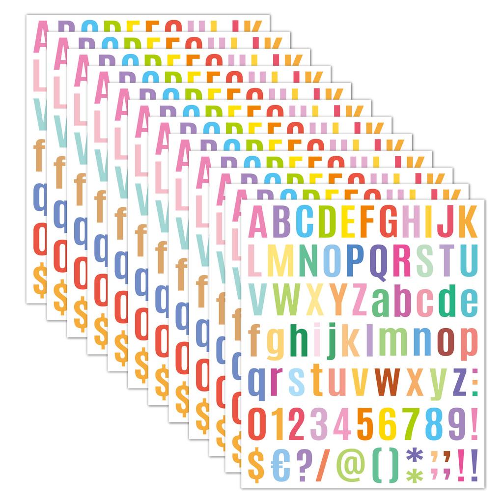Colorful Letter Stickers 1 Inch Korean Ins Style Festival Party Decoration Mobile Phone Case DIY Handbook Material Stickers