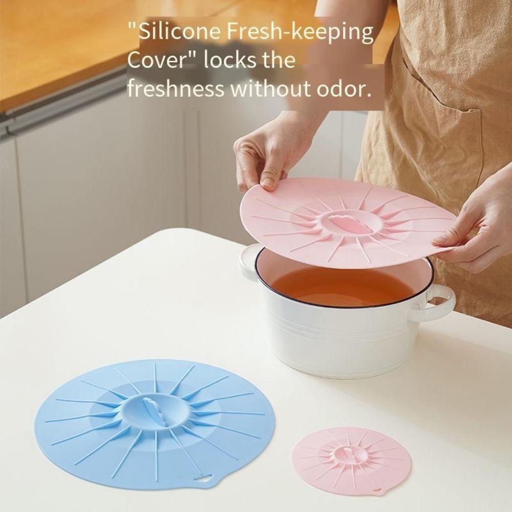 5-Piece Set Multi-Size Silicone Lids - Heat-Resistant, Microwave & Stovetop Safe Covers - Versatile Seal for Kitchenware