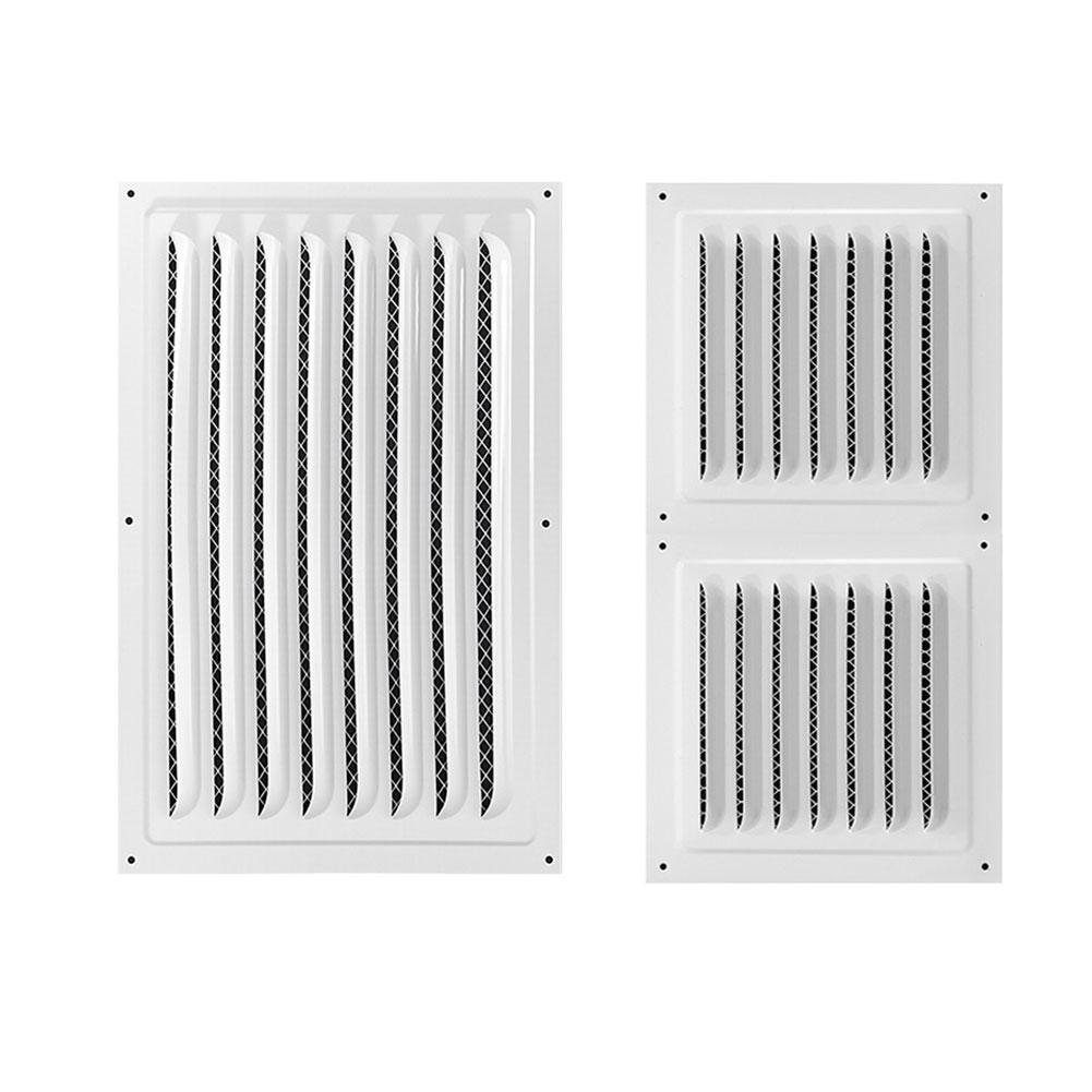Outdoor Air Vent Cover Louvered Design Stainless Steel Mesh Filter For Garage Warehouse Bathroom HVAC Duct 150x300mm