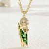 European & American Gold-Plated Saint Jude Pendant Necklace - Unisex Statement Collarbone Chain.