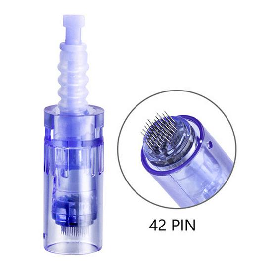Blue Bayonet Microneedle Head Replacement for A6 with 9, 12, 36, 42 Needles & Nano Tattoo Options
