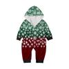 Fashion Print Parent-Child Outfit Hooded Zipper One-Piece Fashionable Home Suit Set