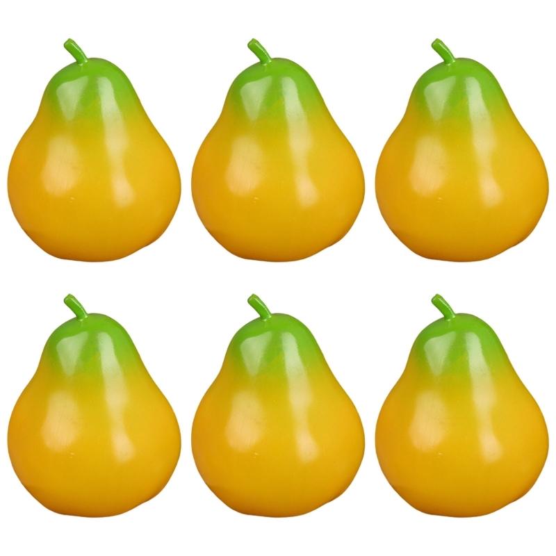 6Pieces Fruits Replicas Decorations User Friendly Simulation Fruits for Festival Decoration Realistic Home Accent
