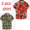 Summer Men's Dragon Pattern Element Shirt Casual Vintage Hawaiian Shirt Holiday Casual Men's and Women's Fashion Shirt