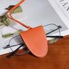 Genuine Leather Magnetic Eyeglass Holder Clip Reading Glasses Sunglasses Neck Strap Portable Car Mount Accessory