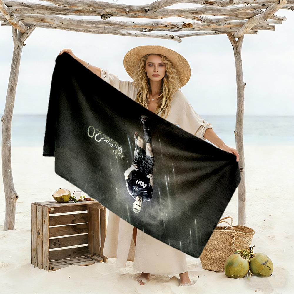 Abstract Colorful Portrait Beach Towel Super Soft & Absorbent Comfortable Lightweight