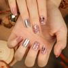 Christmas Nail Pads Wear Nail Removable Glitter Fake Nail Pads Finished Nail Stickers 24 Nail Patches