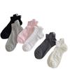 Women's Summer Thin Sweet Heel Embroidered Bow Breathable Boat Socks