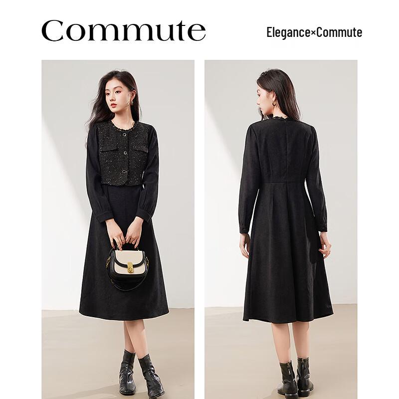 Si Shui Nian Hua Damen Elegantes Midikleid im Stil kleiner Duft