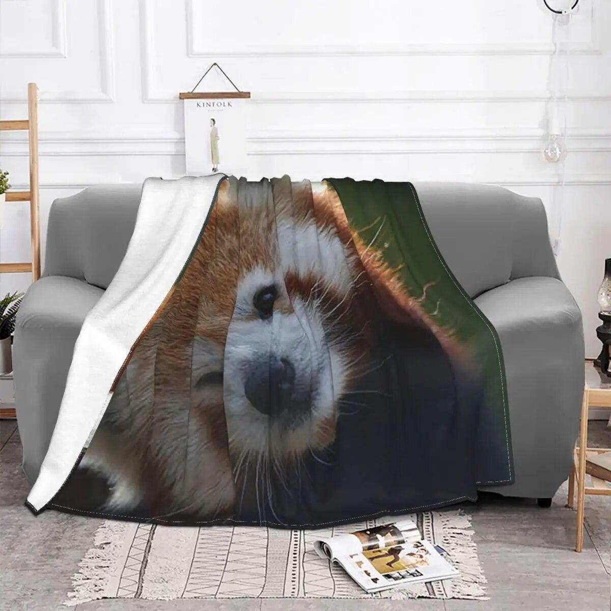 

Одеяла с красной пандой и большой кошкой, флисовые украшения, многофункциональные мягкие пледы с милыми животными для дома, путешествий, покрывало 75x100cm 30x40in