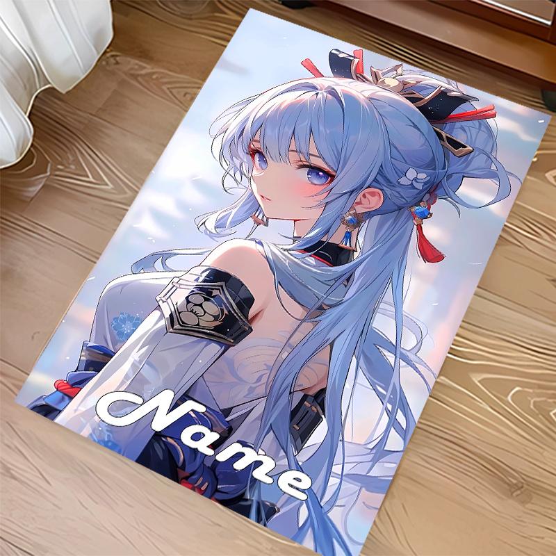 Custom personalization Genshin Impact Ayaka Kamisato Print Area Rug - Soft, Washable Non-Slip Indoor Mat,Living Room,Home&Office Decorative Rug