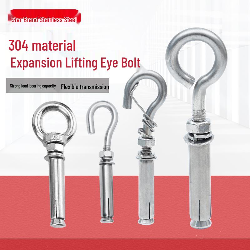 304 Stainless Steel Eye Bolt Expansion Hook Anti-Fall Hanger Net Hook
