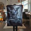 1PC Alien Print Flannel Blanket, High Quality All Seasons, Home Decor, Warmth and Comfort, Perfect for Christmas Gifts